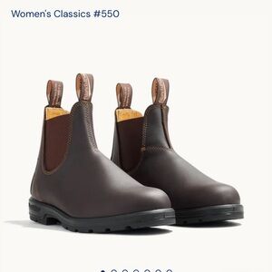 NWT Blundstone Women's #550 Dark Brown Ankle Leather Chelsea Boots- Size 6.5